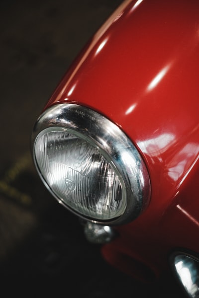 red and silver car light